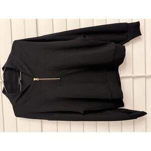 Tribal techno stretch dolman top quarter zip size Medium